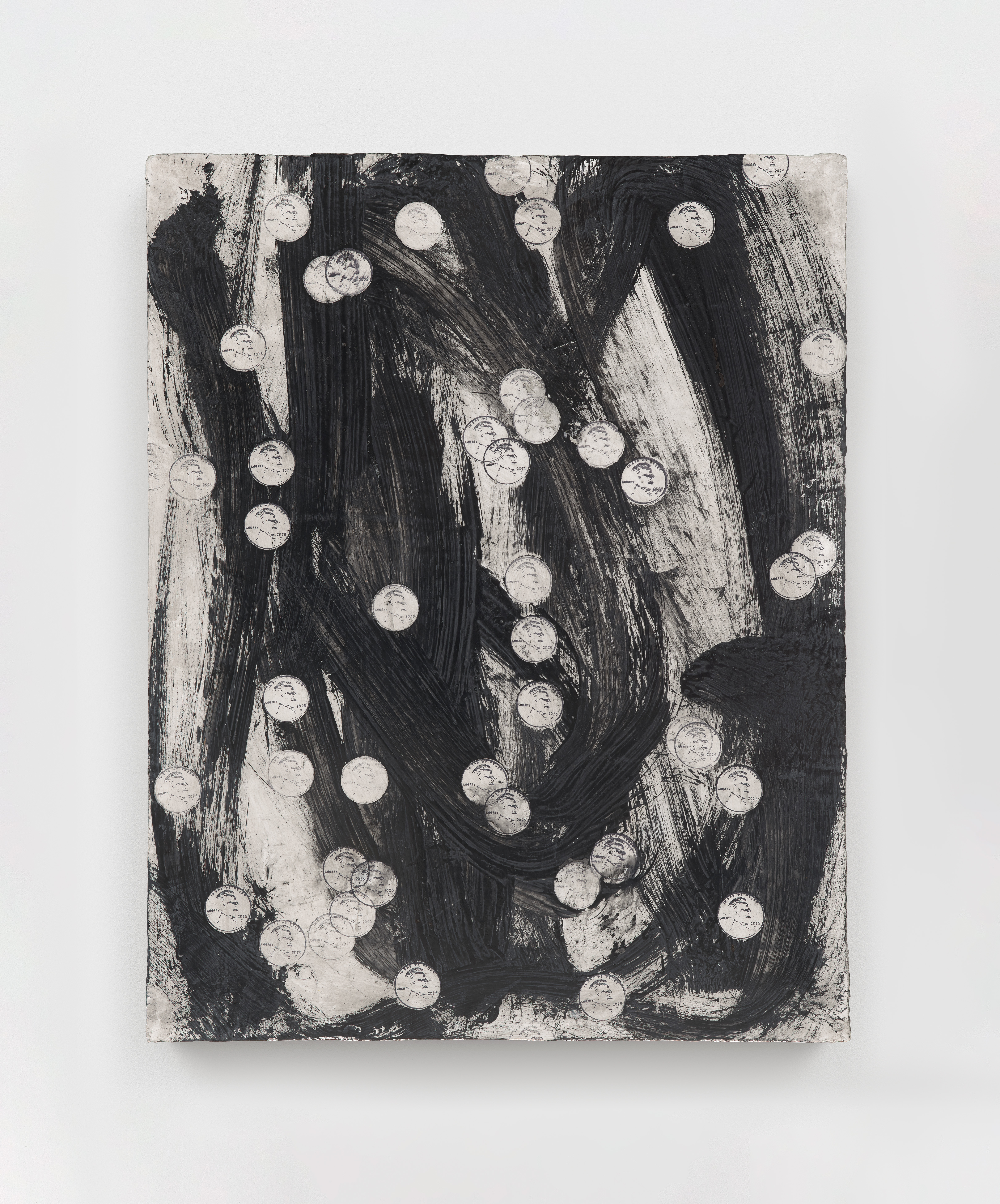 Alex Kwartler, Inversion, 2024, Pigment and ink on plaster, 14 x 11 in.