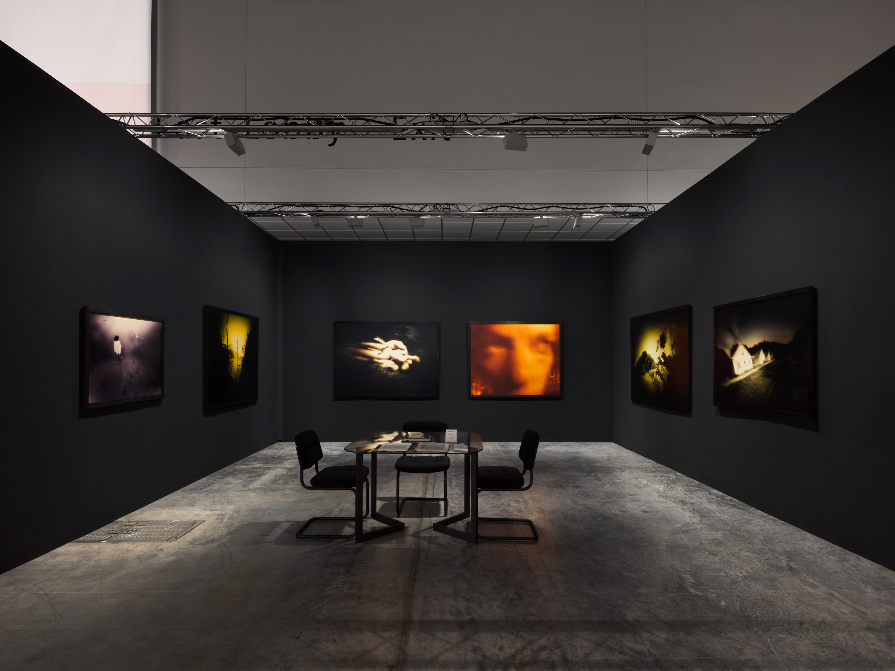 Installation view, Barbara Ess: Fugitive Enigma, Art Basel Miami Beach, Magenta Plains, Miami Beach, FL 2022.