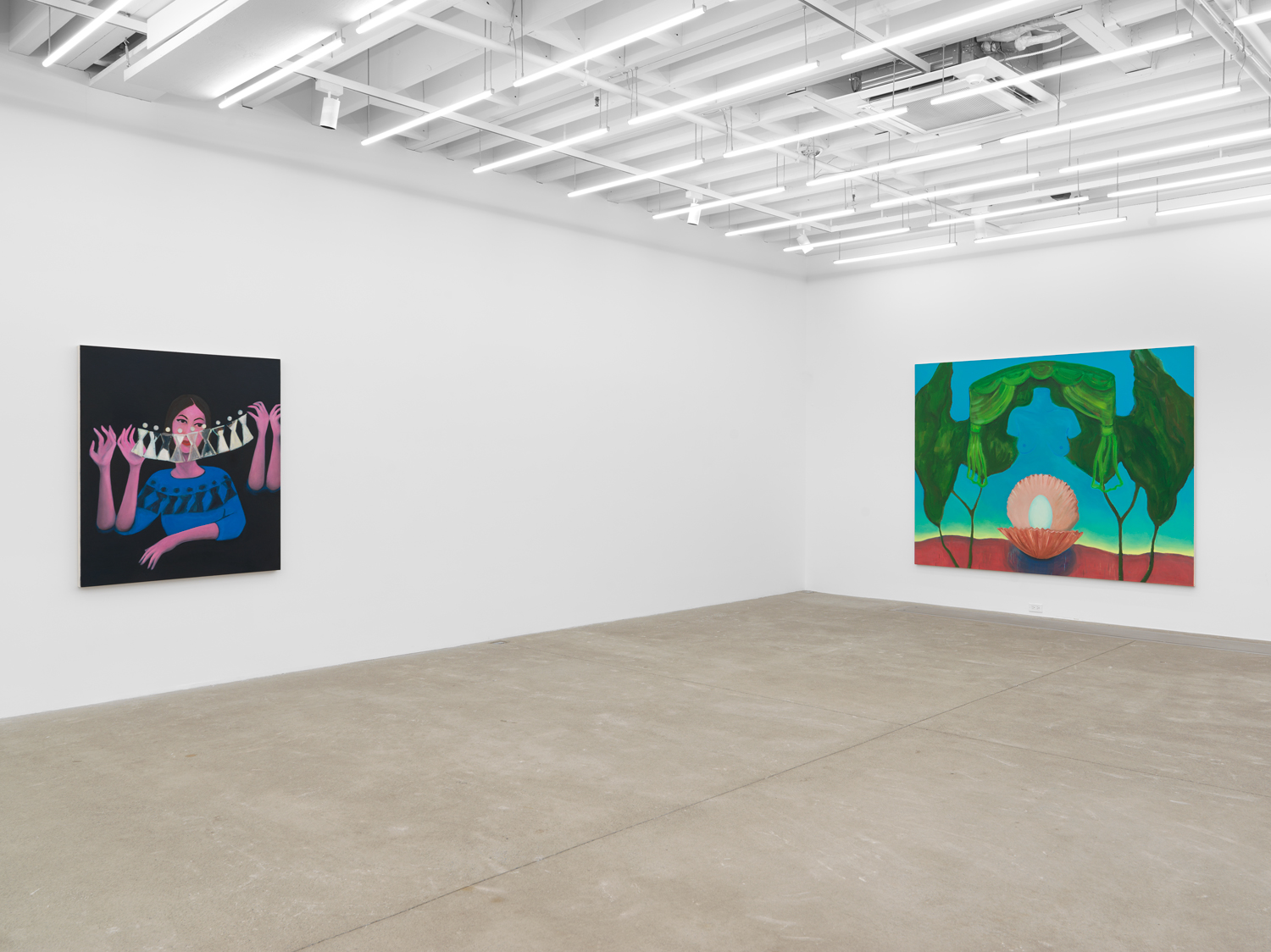 Installation view, Becky Kolsrud: Antechamber, Magenta Plains, New York, NY, 2026