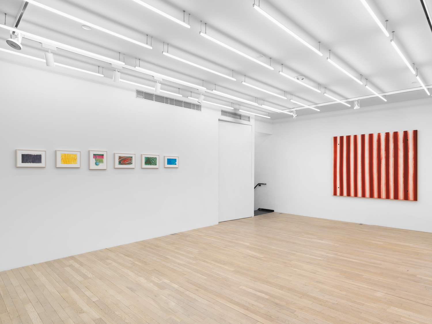 Installation view, Moira Dryer: Perpetual Painting, Magenta Plains, New York, NY, 2025