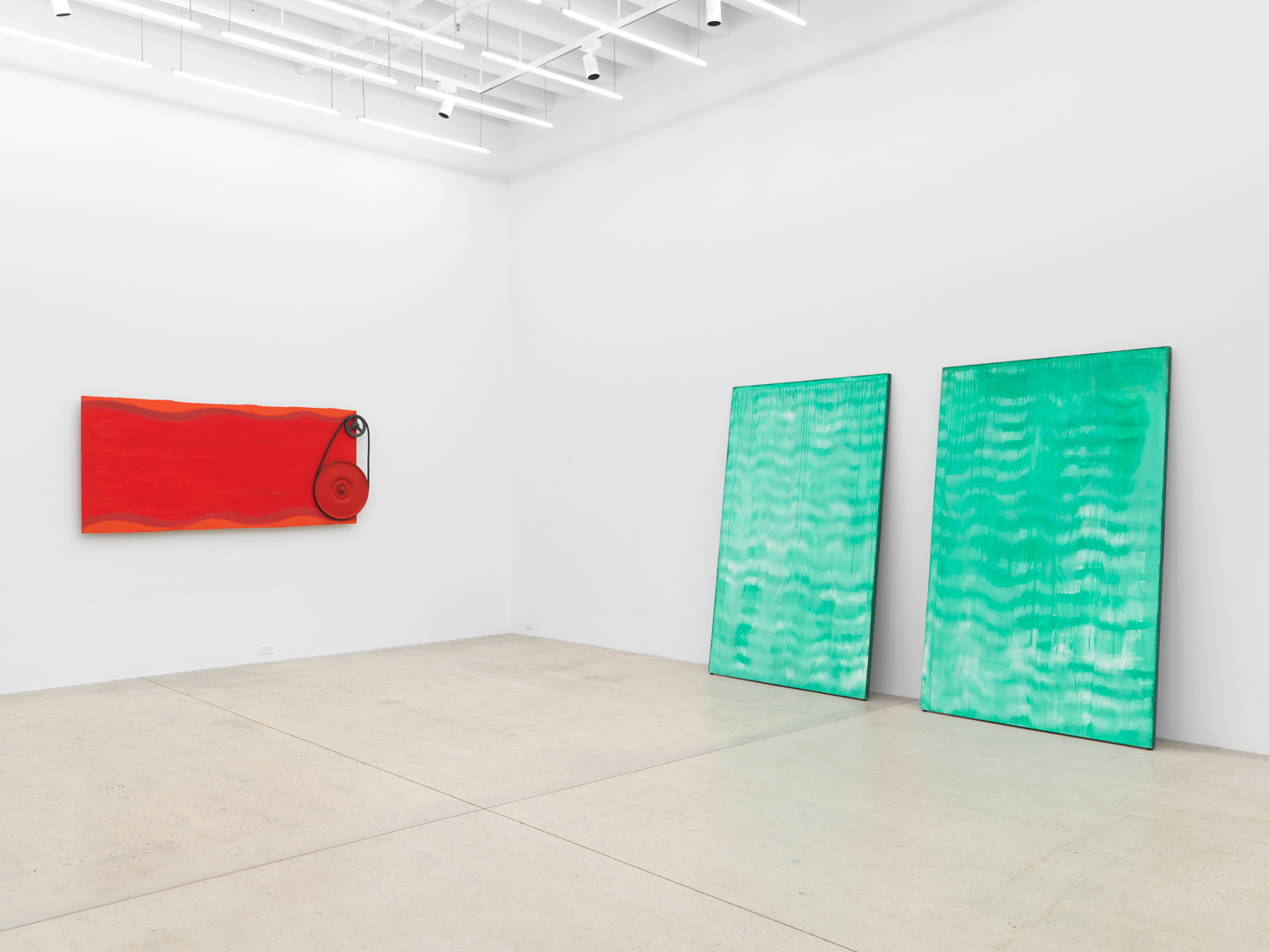 Installation view, Moira Dryer: Perpetual Painting, Magenta Plains, New York, NY, 2025