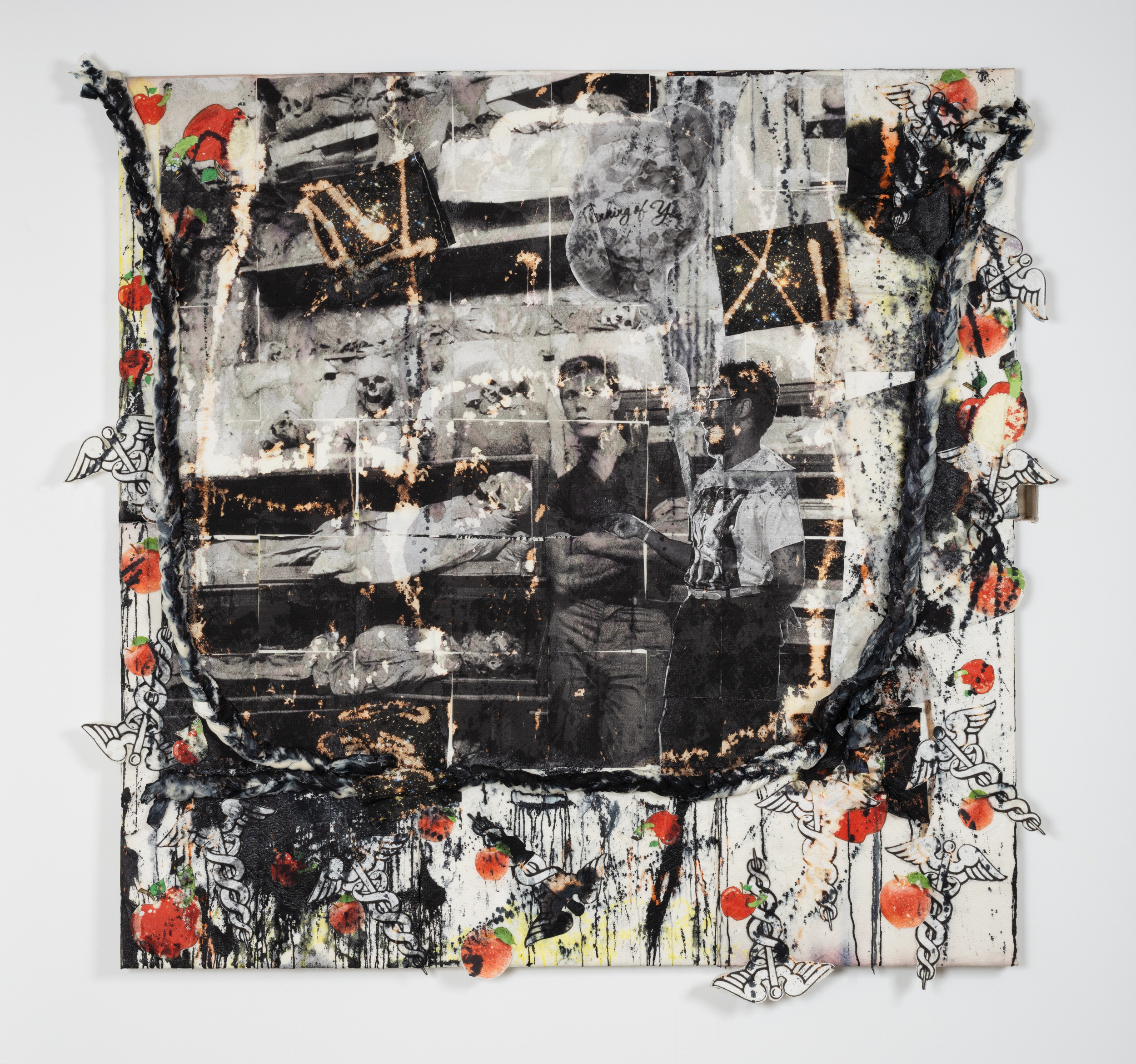 Monsieur Zohore, Thinking Of You, 1963-2024, Mixed media on canvas, 72 x 72 in.