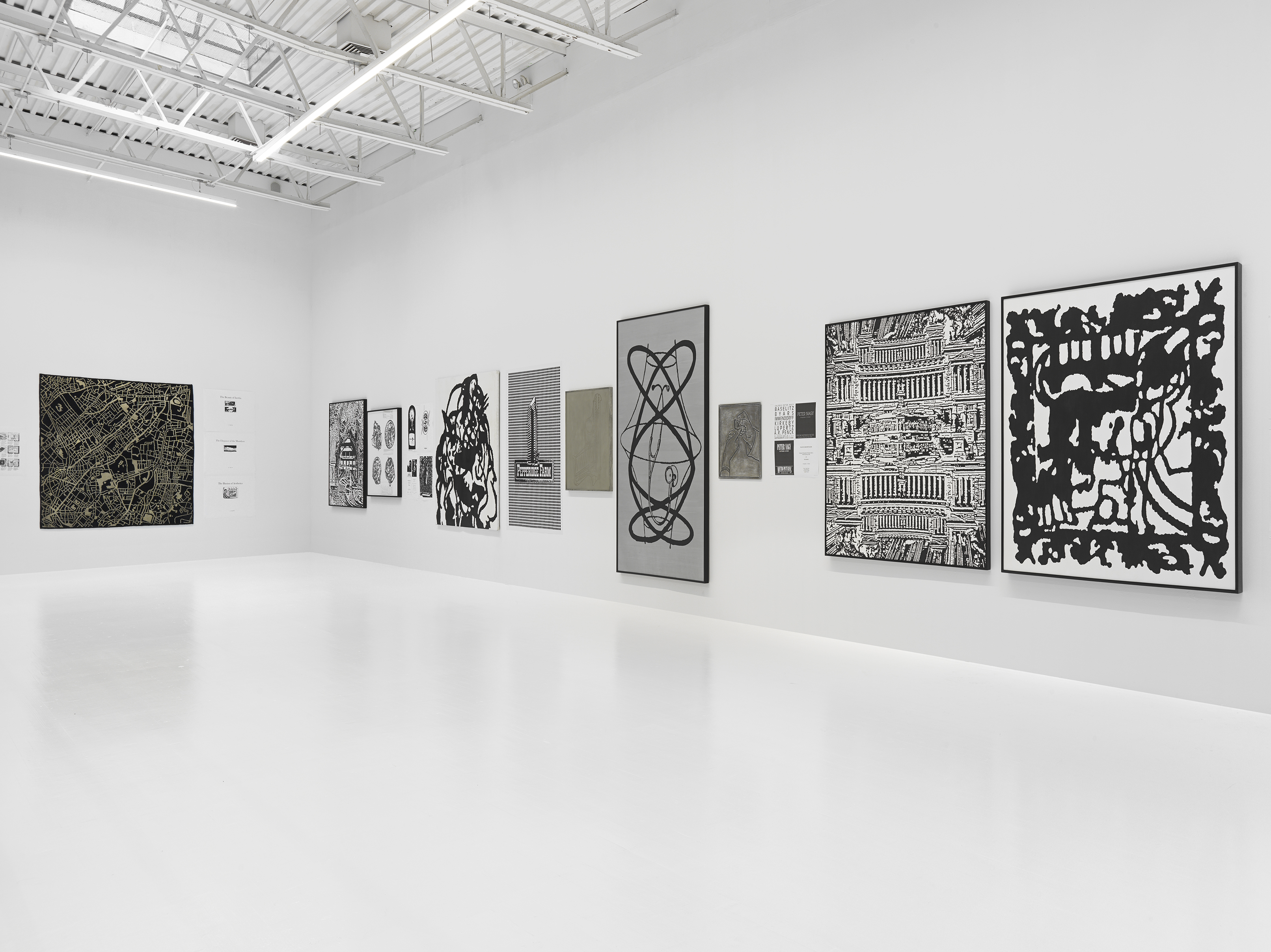 Installation view, Peter Nagy: Entertainment Erases History, Jeffrey Deitch, New York, NY, 2020