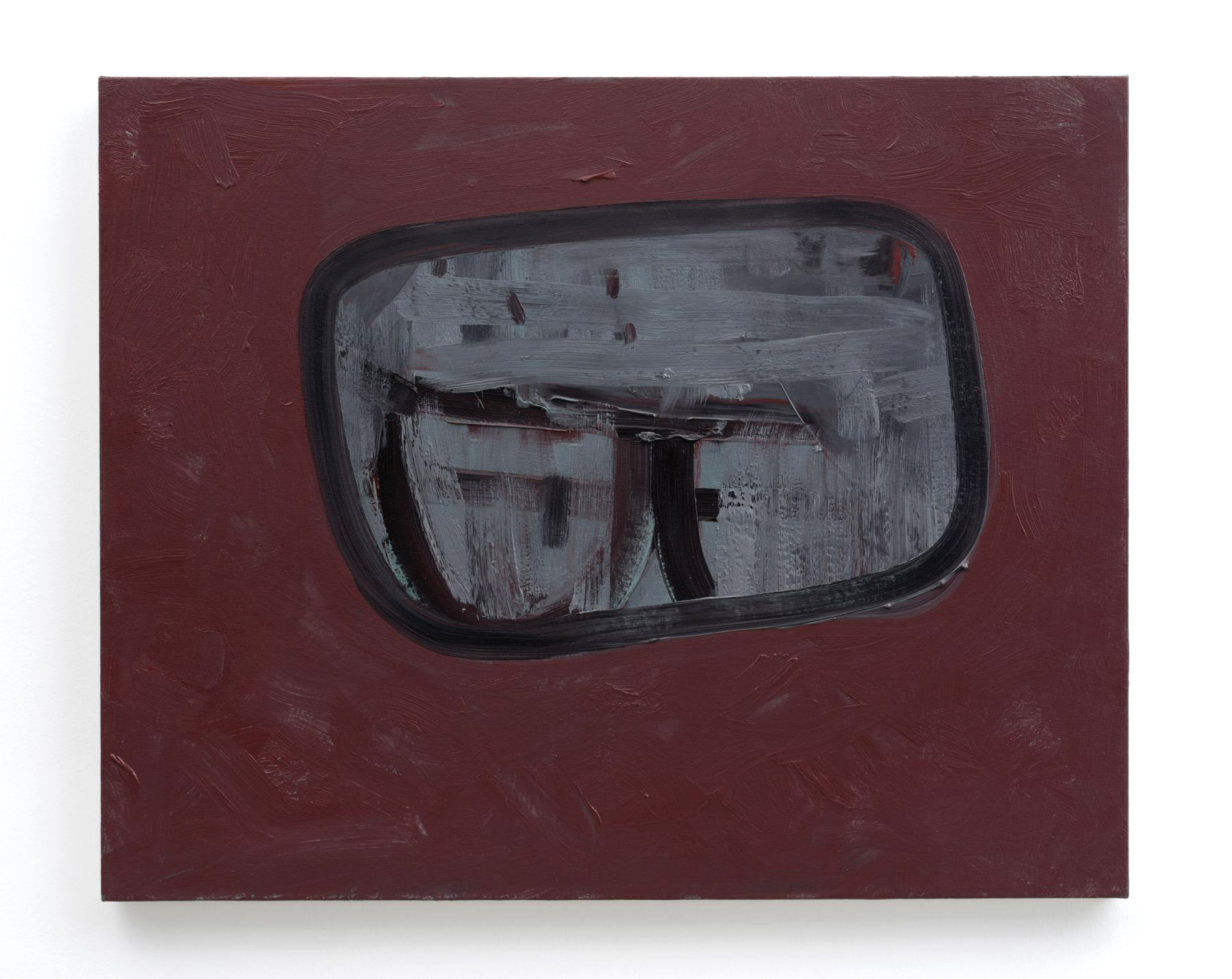 Robert Bordo, Red Eye, 2015, oil on canvas on panel, 32h x 40w in.